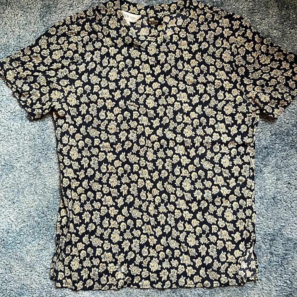 90s grunge floral blouse